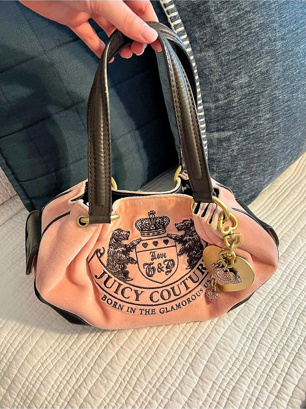 RARE Juicy Couture Day Pink and Brown Baby Fluffy